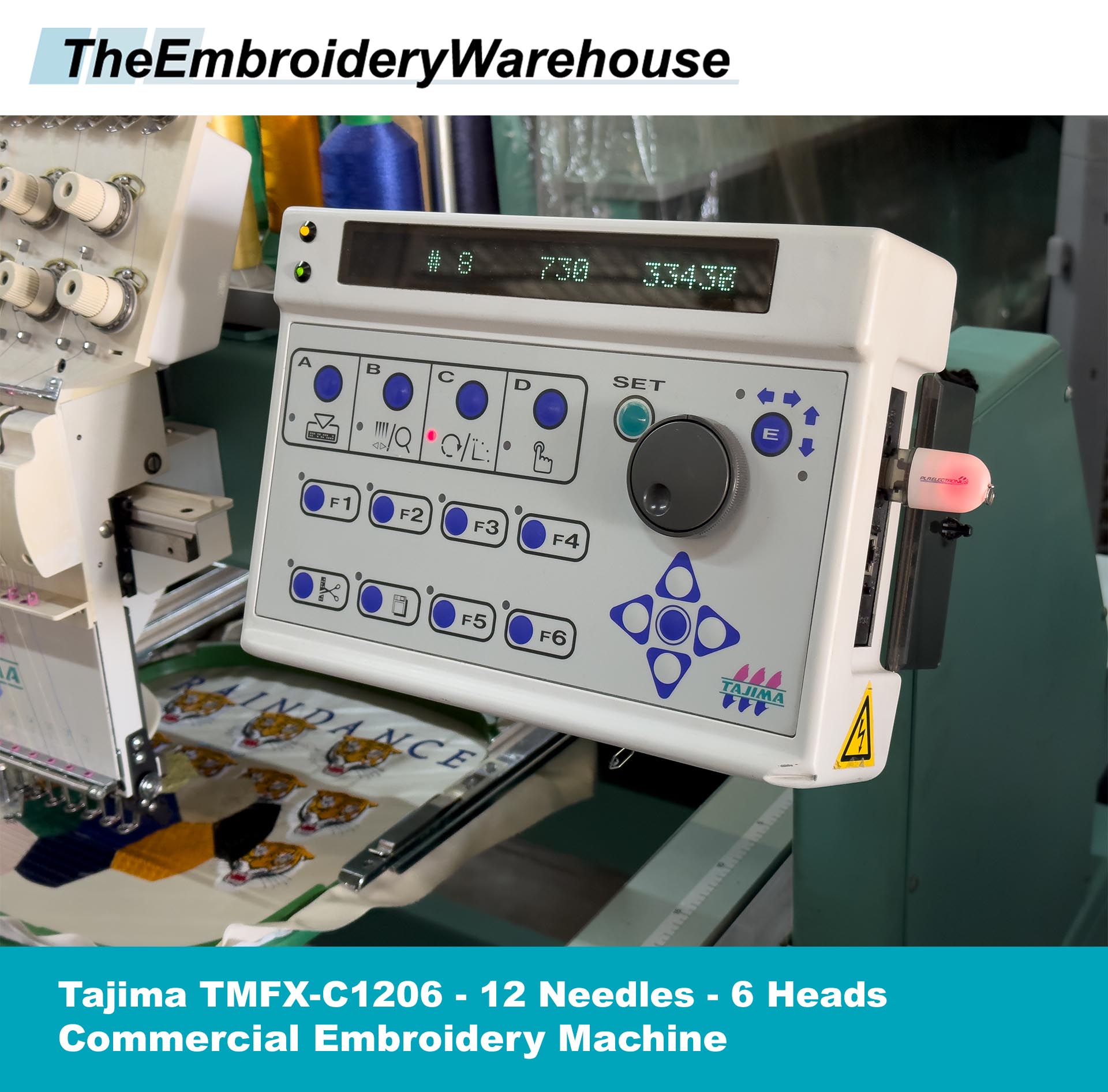 USED Tajima TMFXC1206 12 Needles 6 Heads